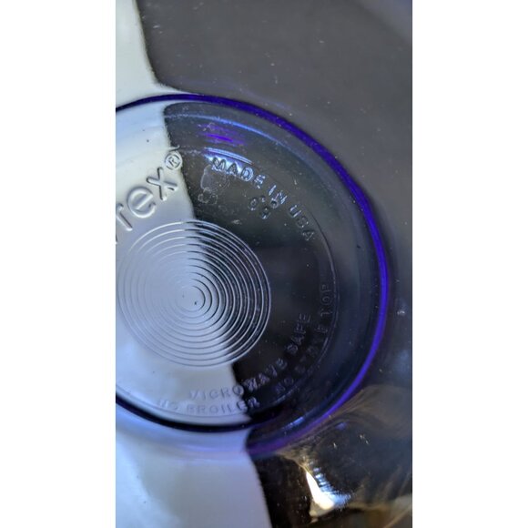 Blue Pyrex 1QT Mixing Bowl Glass Kitchenware - Picture 14 of 16